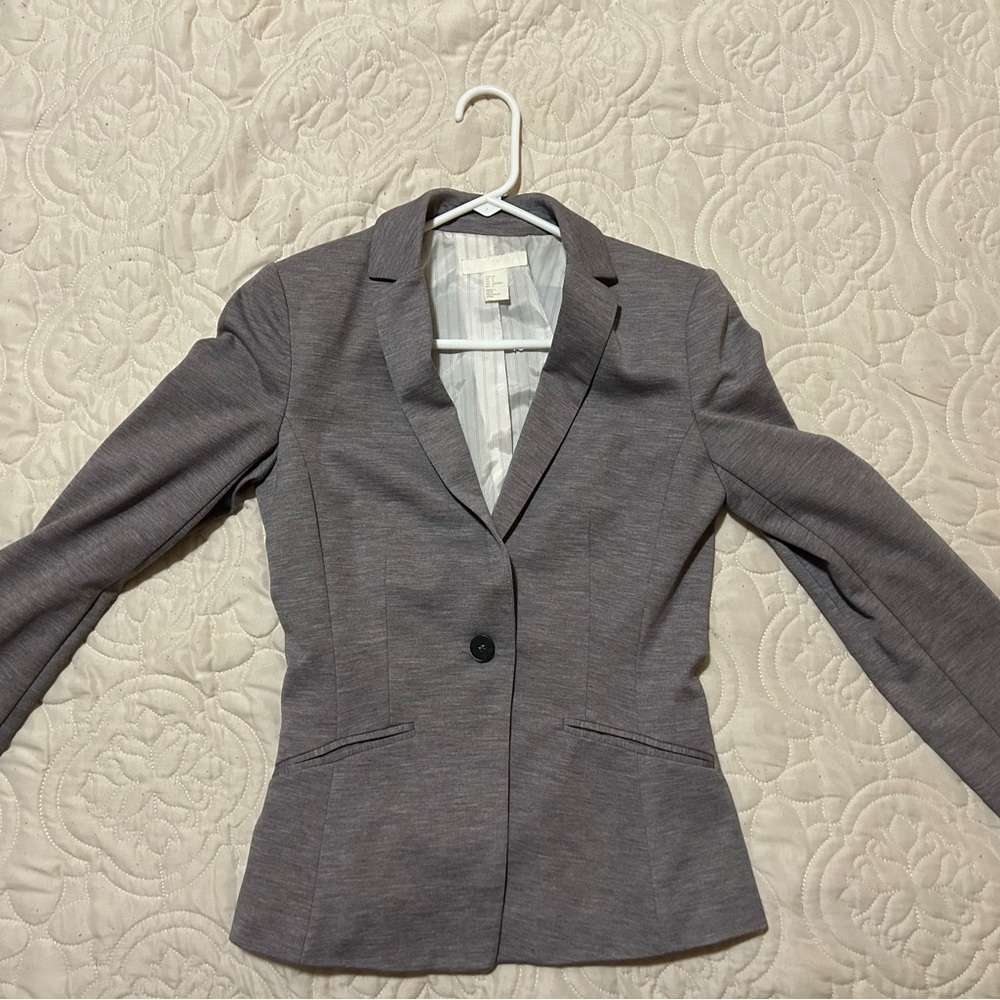H&M fitted grey blazer size 4